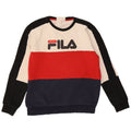 Fila Mens Graphic Sweatshirt Jumper Small Multicoloured Colourblock Cotton