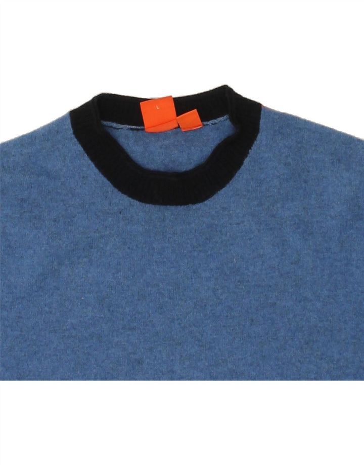 HUGO BOSS Womens Crew Neck Jumper Sweater UK 16 Large Blue Vintage Hugo Boss and Second-Hand Hugo Boss from Messina Hembry 