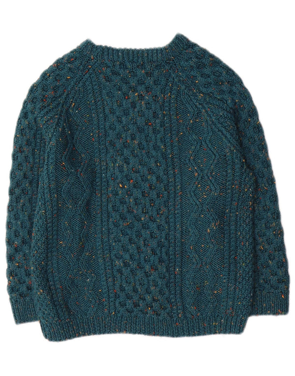 Vintage Boys Crew Neck Jumper Sweater 11-12 Years Green Flecked