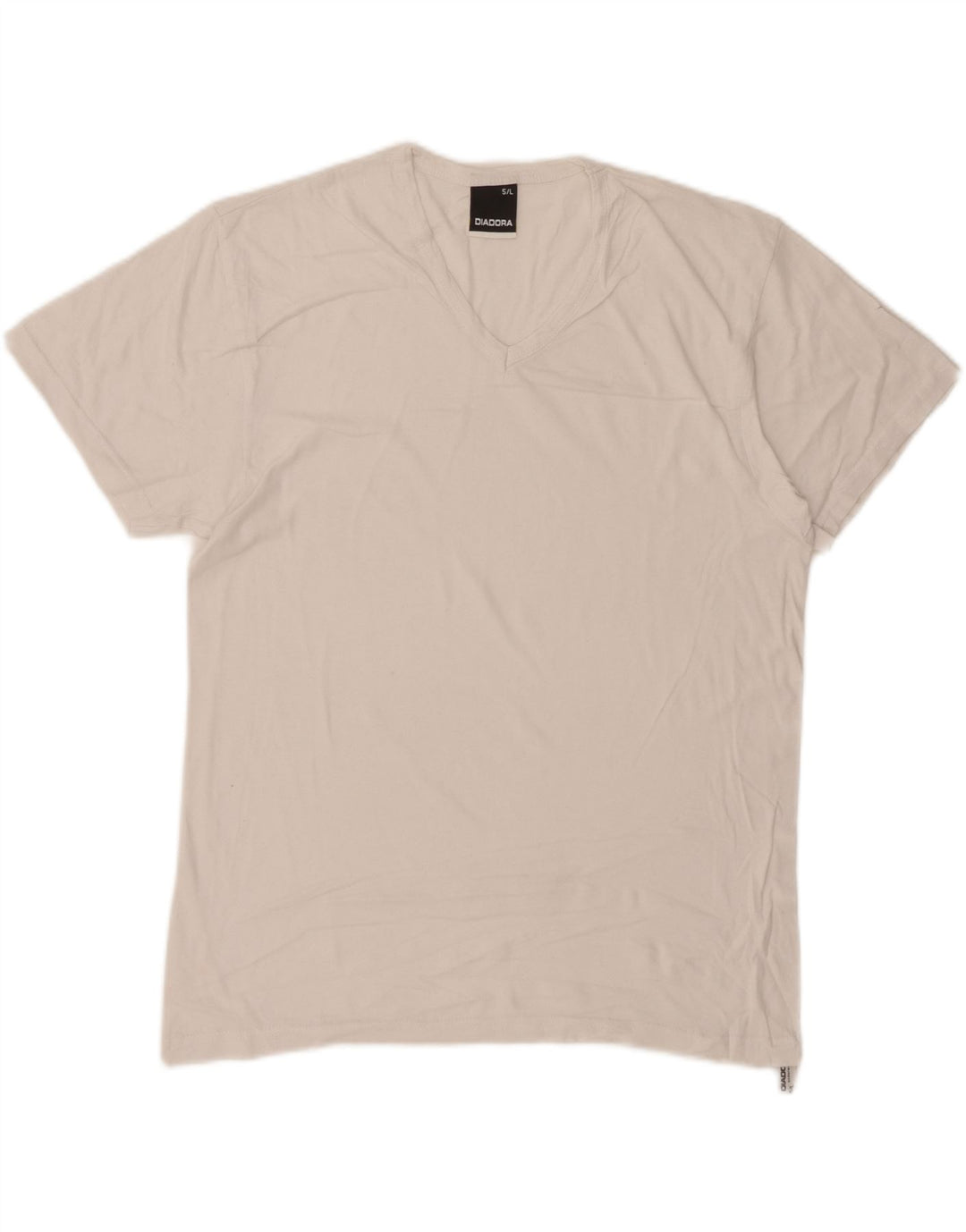 DIADORA Mens T-Shirt Top Large White Cotton