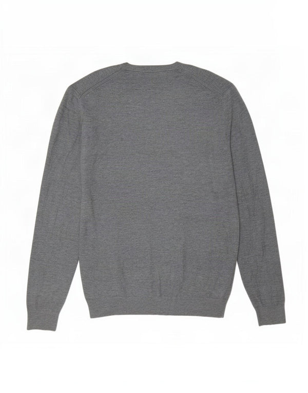 Zara Mens Crew Neck Jumper Sweater Large Grey