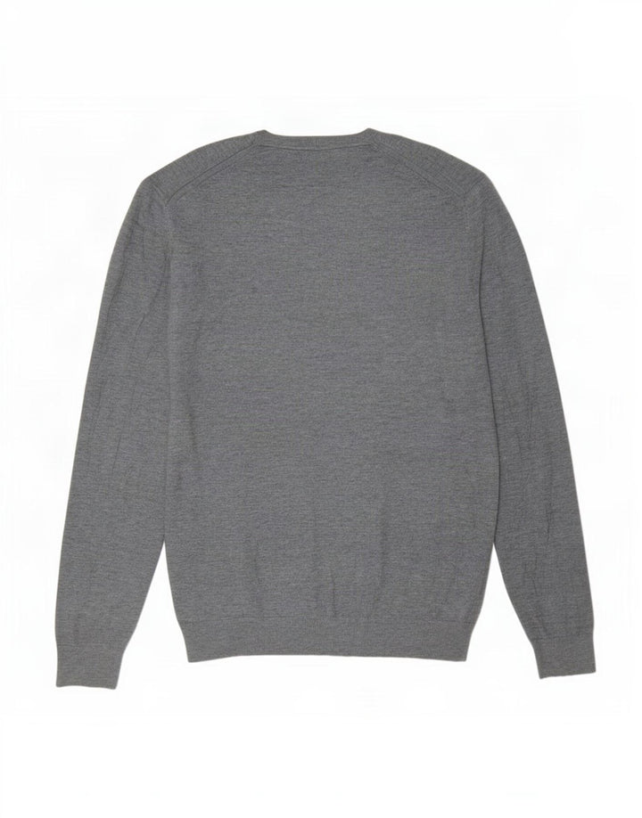 Zara Mens Crew Neck Jumper Sweater Large Grey