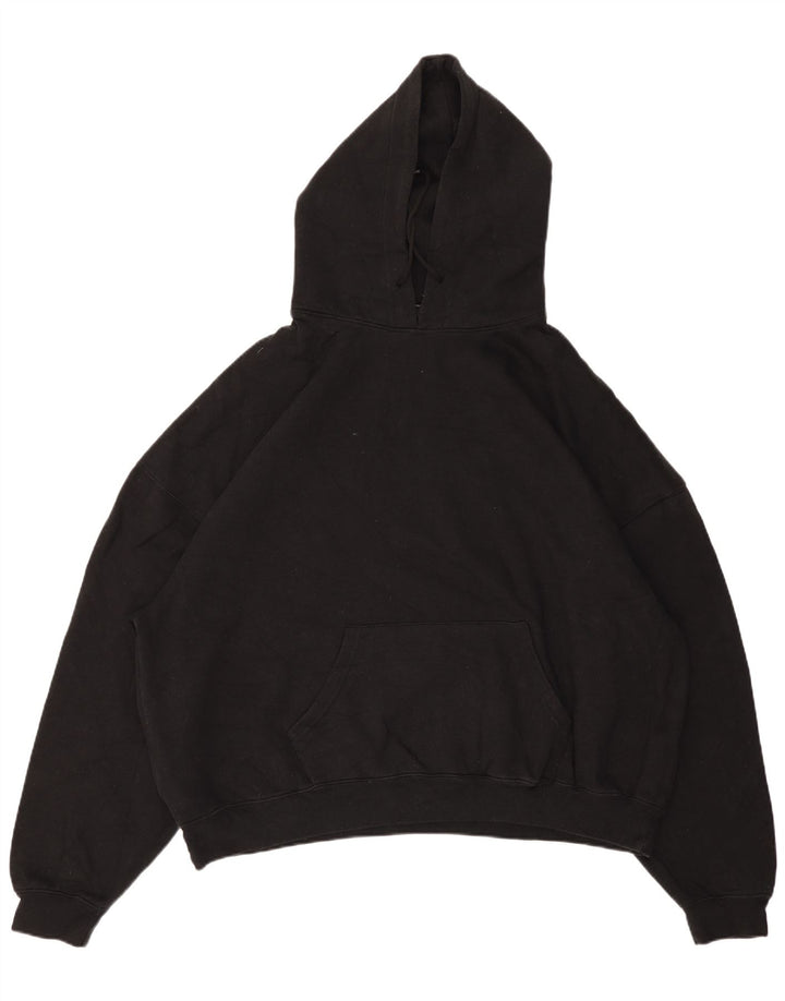 ZARA Womens Oversized Hoodie Jumper UK 14 Medium Black Cotton