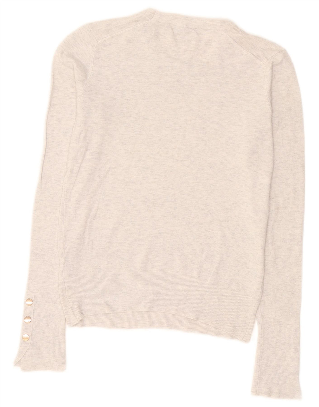 Zara Womens Crew Neck Jumper Sweater UK 12 Medium Grey Flecked