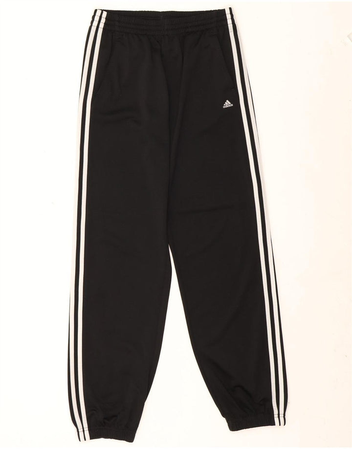 Adidas Boys Tracksuit Trousers Joggers 15-16 Years  Black Polyester