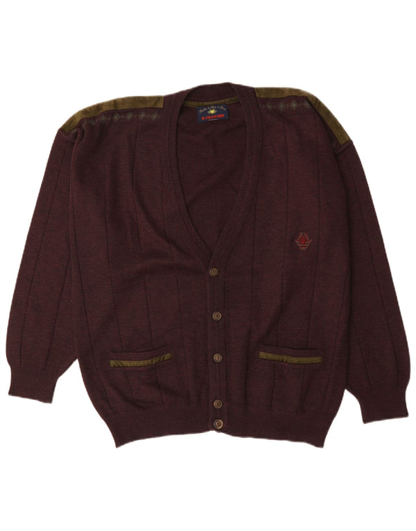 Il Granchio Mens Cardigan Sweater XL Brown Wool