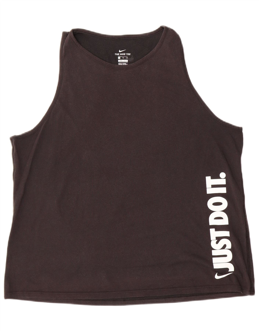 NIKE Womens Dri Fit Graphic Vest Top UK 18 XL Black