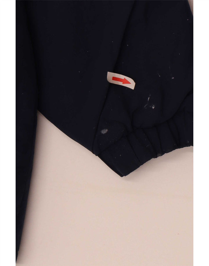 Kappa Mens Graphic Hooded Padded Jacket UK 38 Medium Navy Blue Colourblock