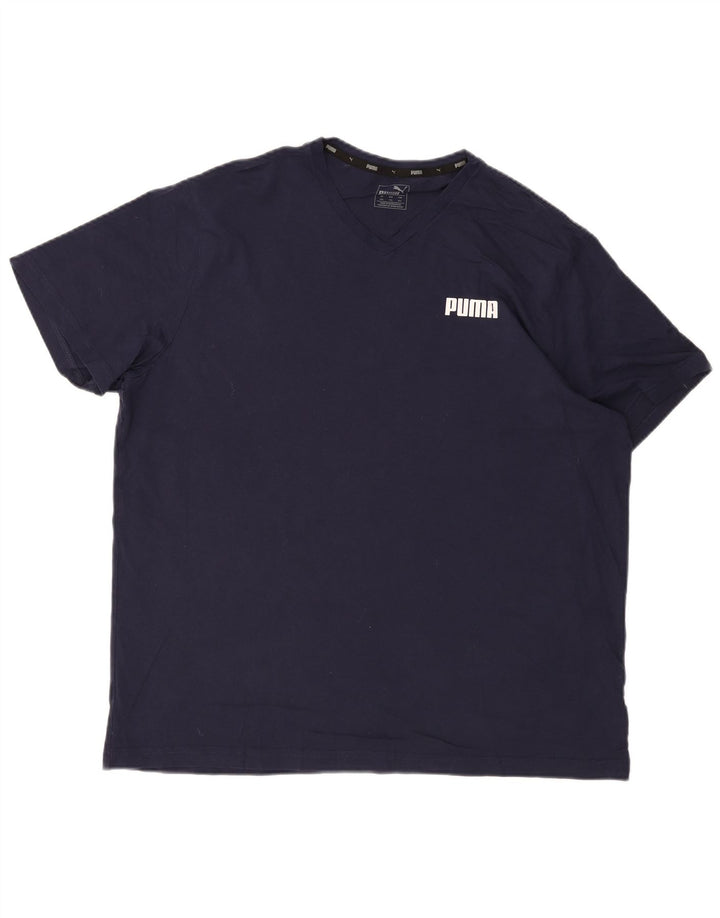 PUMA Mens T-Shirt Top 2XL Navy Blue