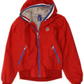 North Sails Mens Hooded Bomber Jacket UK 36 Small Red Polyester