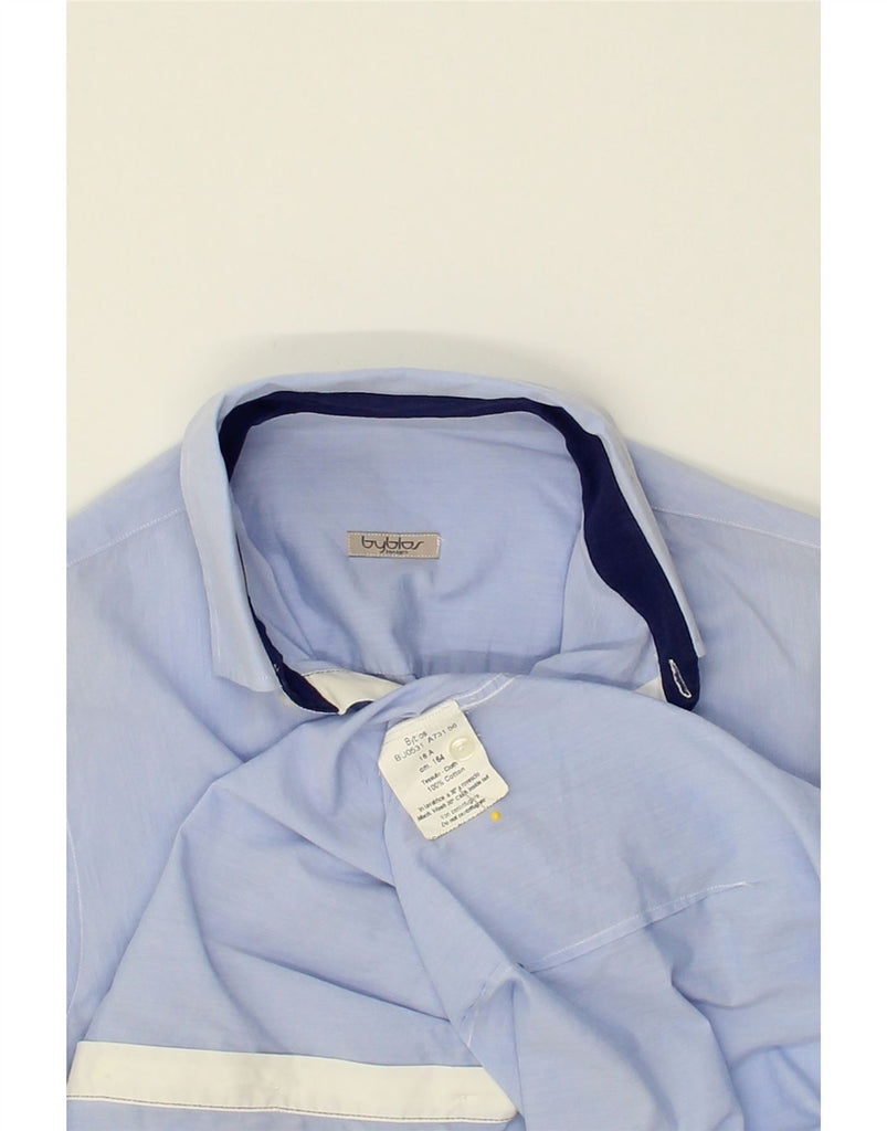 BYBLOS Boys Shirt 15-16 Years Blue Cotton | Vintage Byblos | Thrift | Second-Hand Byblos | Used Clothing | Messina Hembry 