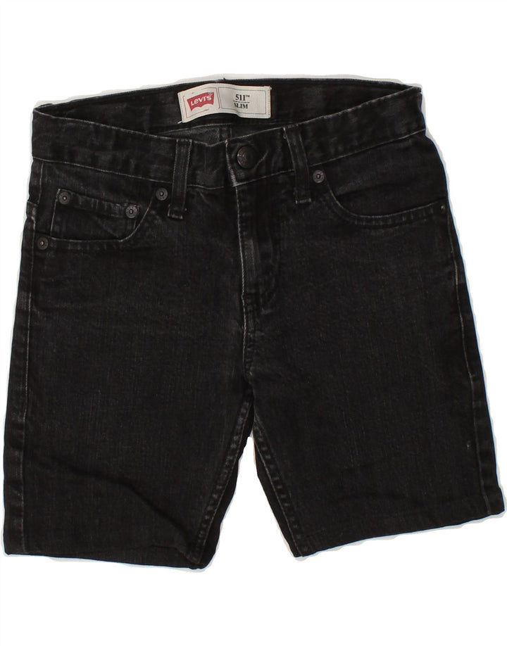 LEVI'S Boys 511 Slim Denim Shorts 9-10 Years W25  Black Cotton Vintage Levi's and Second-Hand Levi's from Messina Hembry 