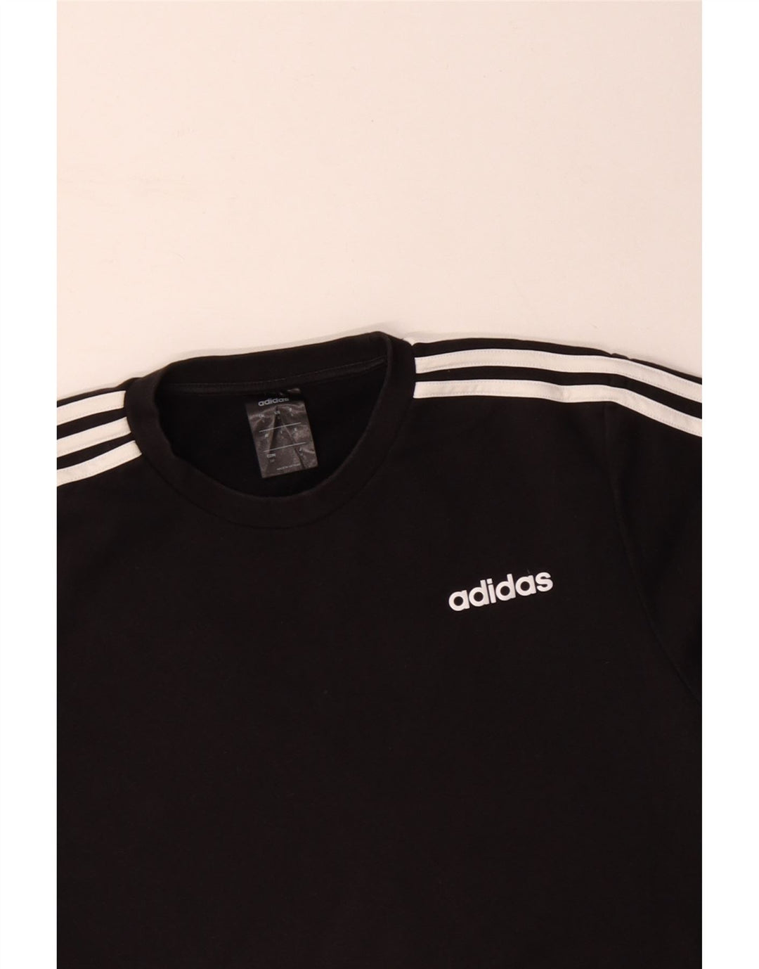 ADIDAS Mens Sweatshirt Jumper Small Black Cotton