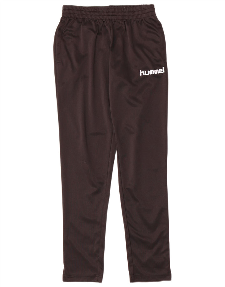 HUMMEL Boys Graphic Tracksuit Trousers 14-15 Years Black Polyester