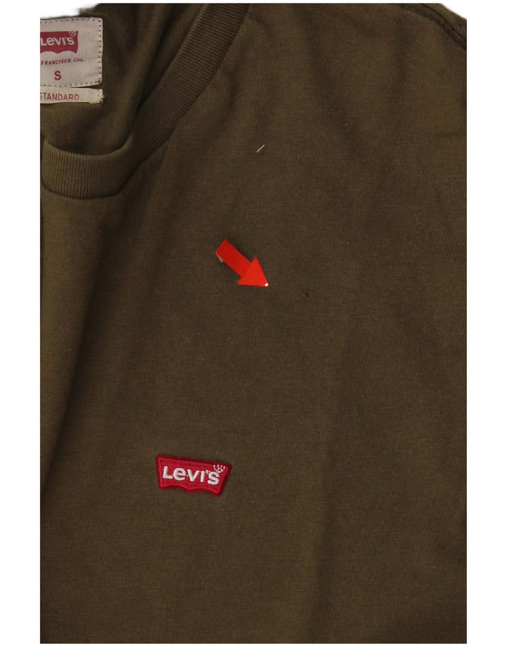 Levi's Mens T-Shirt Top Small Khaki