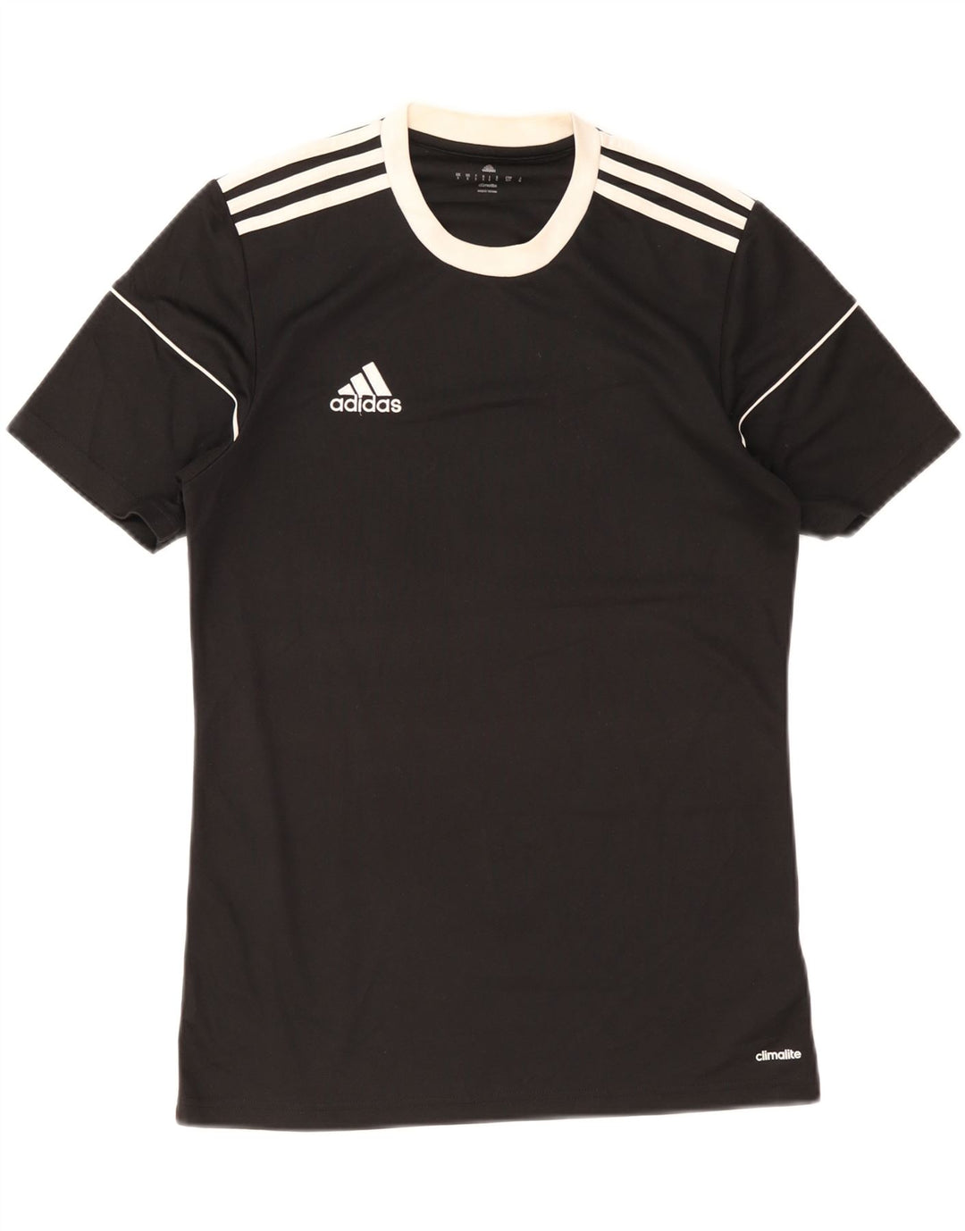 Adidas Mens Climalite T-Shirt Top Small Black Colourblock Polyester