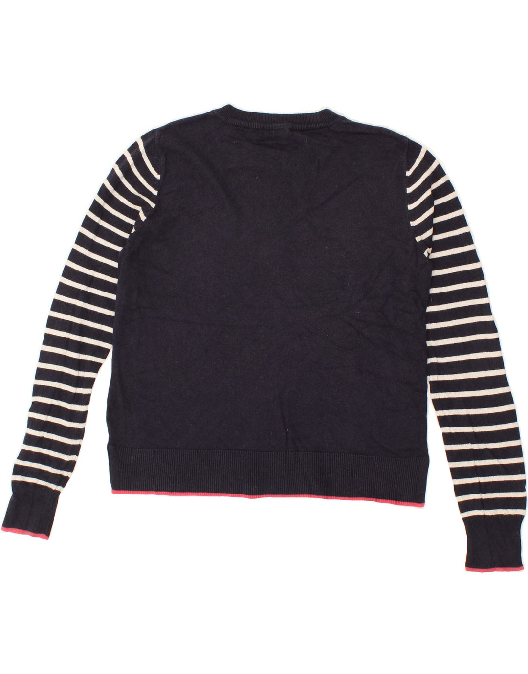 OASIS Womens Graphic Crew Neck Jumper Sweater UK 14 Medium Navy Blue Vintage Oasis and Second-Hand Oasis from Messina Hembry 