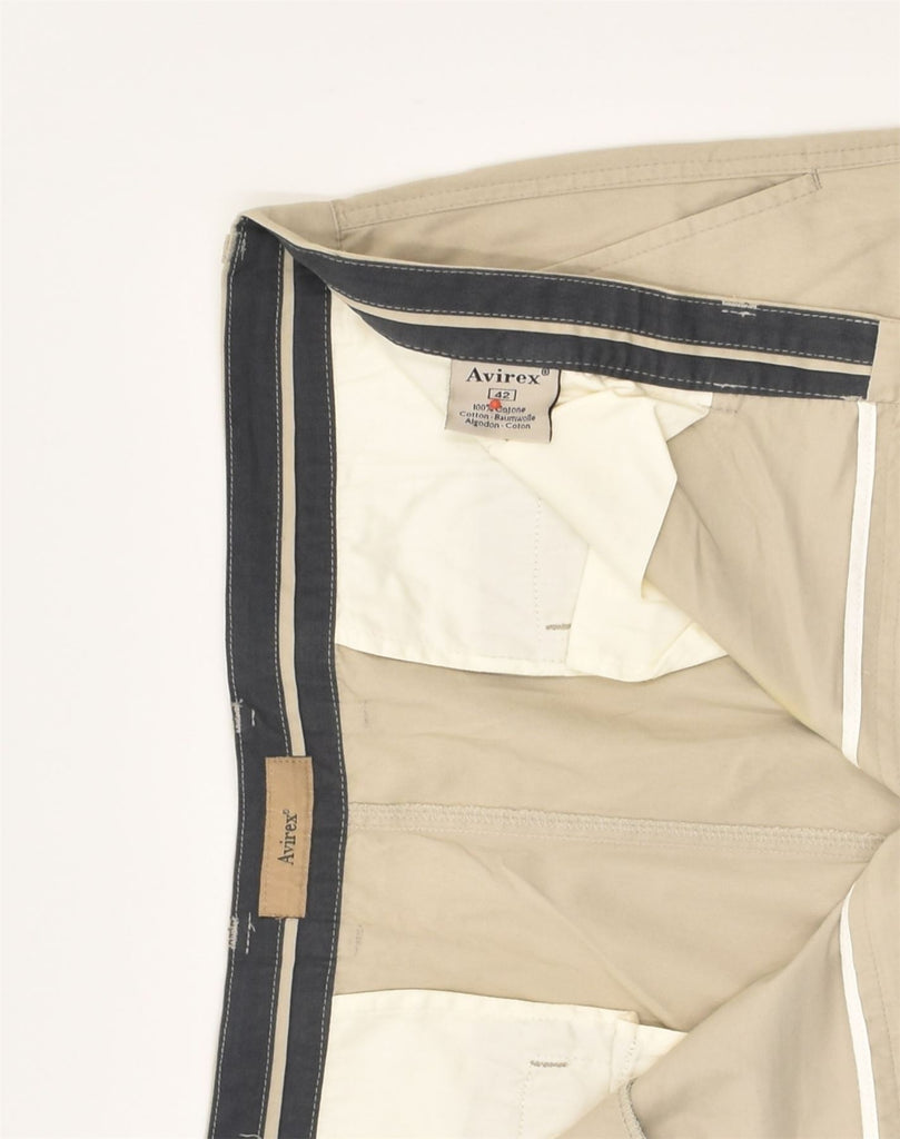 AVIREX Mens Straight Chino Trousers W42 L29  Beige Cotton | Vintage Avirex | Thrift | Second-Hand Avirex | Used Clothing | Messina Hembry 