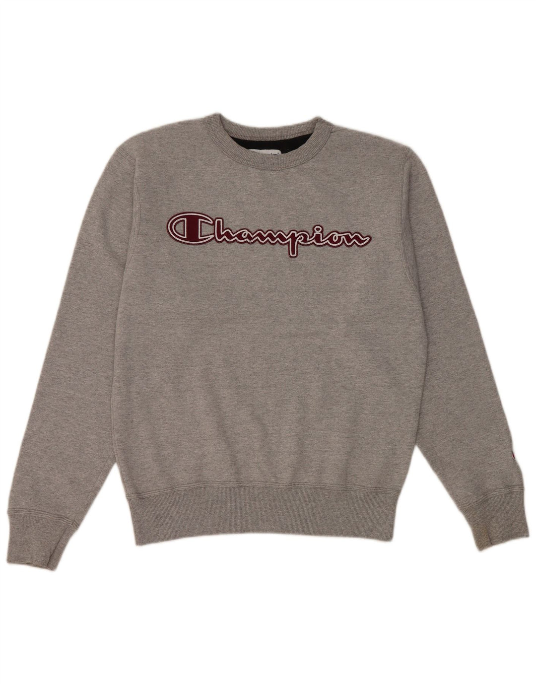 Champion Mens Graphic Sweatshirt Jumper Small Grey Cotton