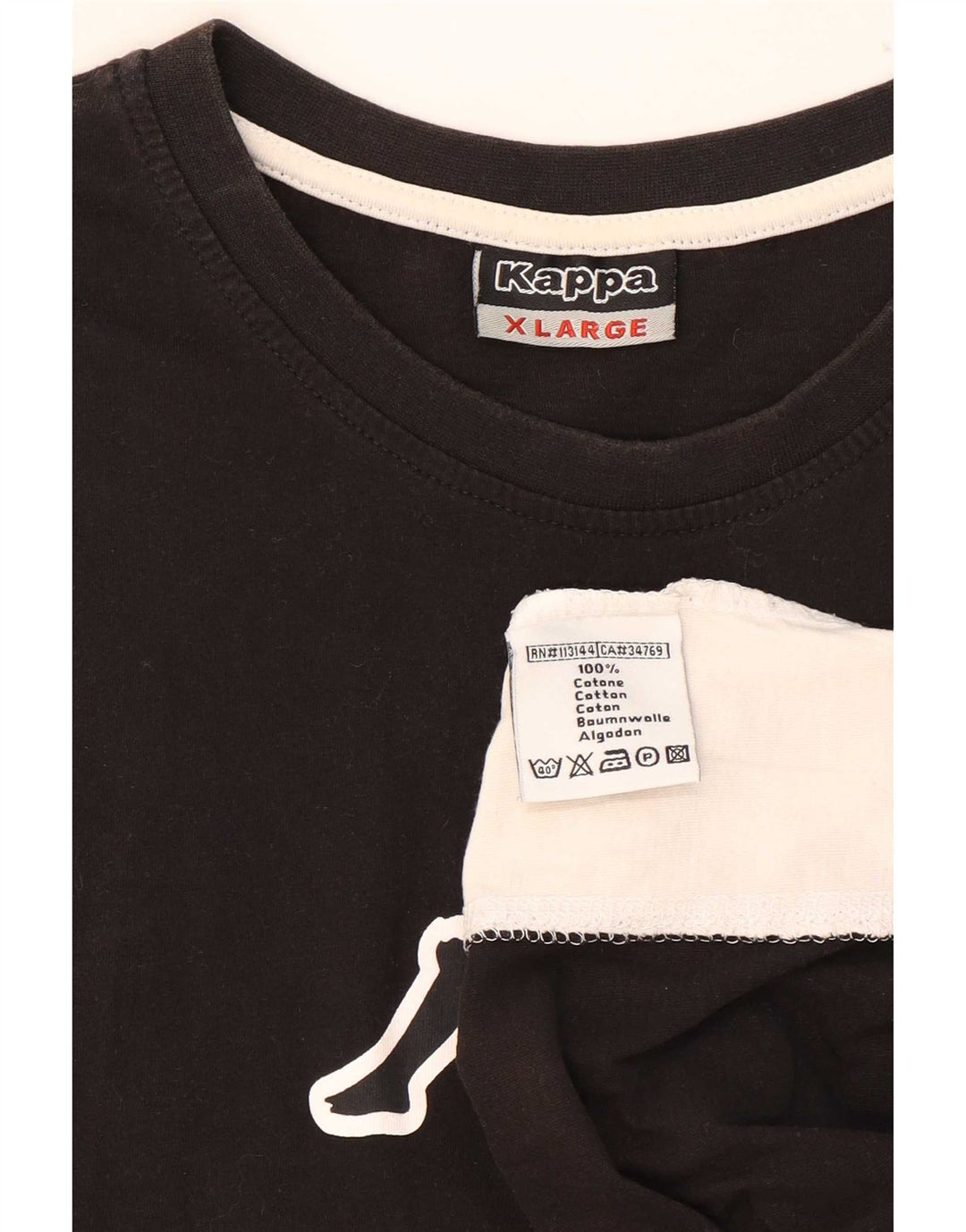 Kappa Mens Graphic Vest Top XL Black Colourblock Cotton
