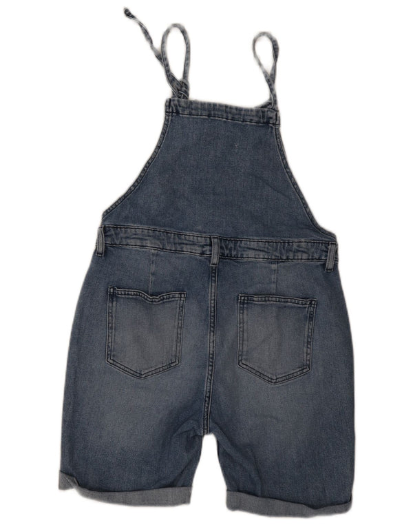 Fat Face Womens Dungarees Denim Shorts UK 12 Medium W30 Blue Cotton