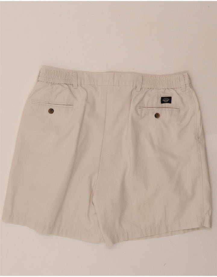 DOCKERS Mens Khakis Pegged Chino Shorts W38 XL White Cotton Vintage Dockers and Second-Hand Dockers from Messina Hembry 