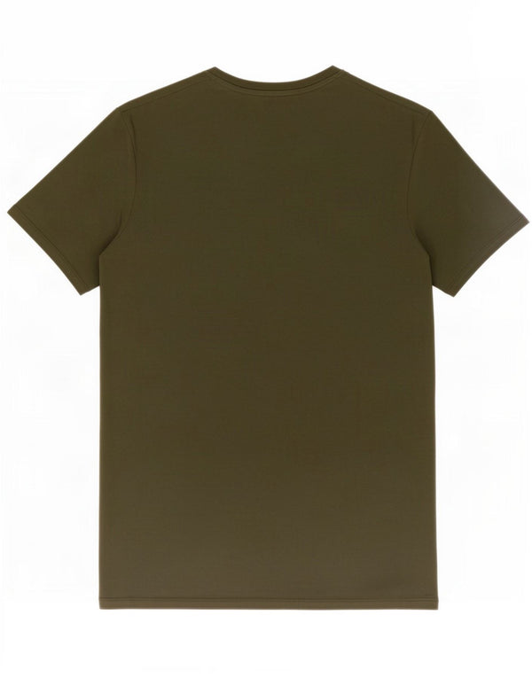 Guess Mens Super Slim Fit Graphic T-Shirt Top Large Khaki Cotton