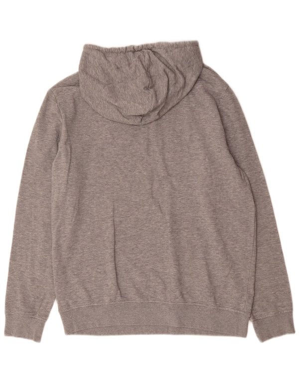 Jack & Jones Mens Graphic Hoodie Jumper Large Grey Flecked Cotton