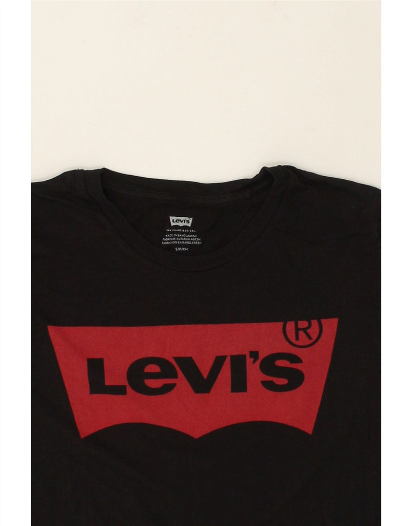 LEVI'S Womens Graphic T-Shirt Top UK 14 Medium Black Cotton | Vintage Levi's | Thrift | Second-Hand Levi's | Used Clothing | Messina Hembry 