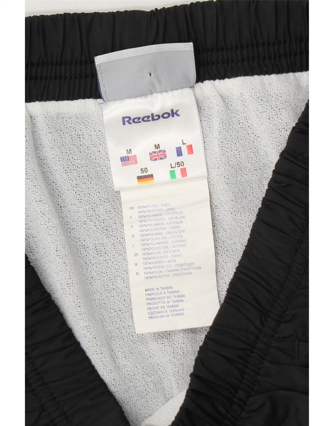 Reebok Mens Sport Shorts Medium Black Nylon