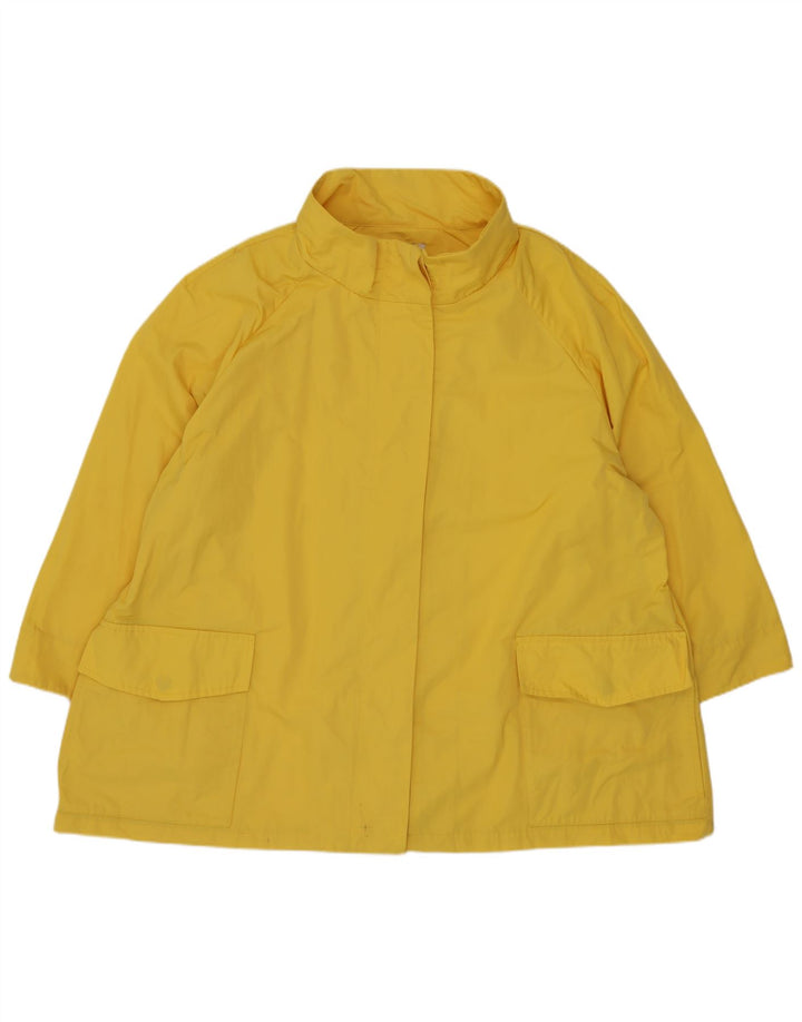 Perte by Krizia Womens Oversized Rain Jacket UK 18 XL Yellow Polyester