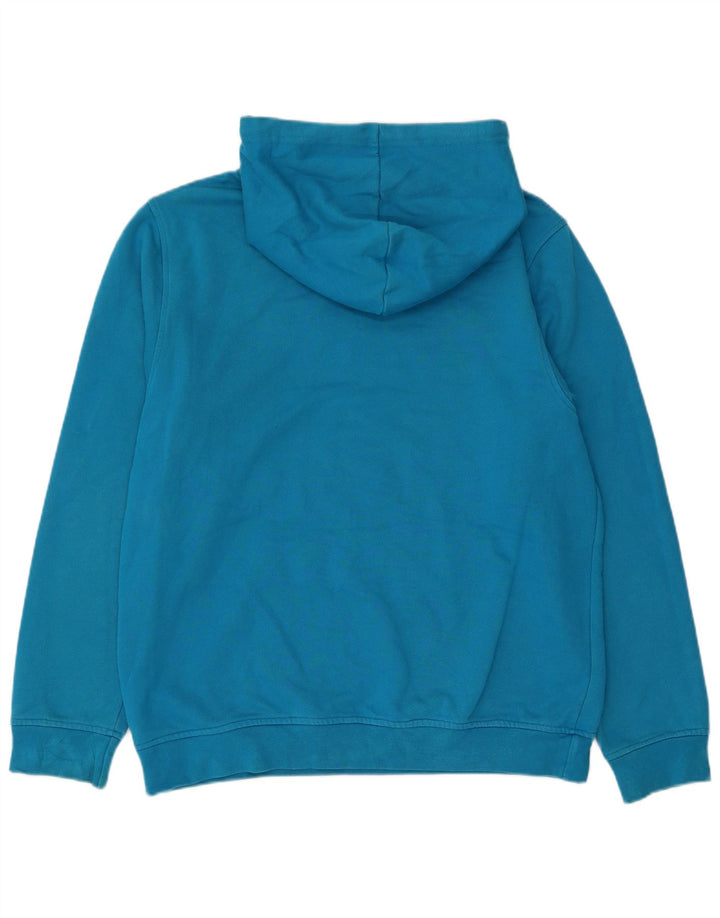 Animal Mens Graphic Hoodie Jumper Large Blue Polyester