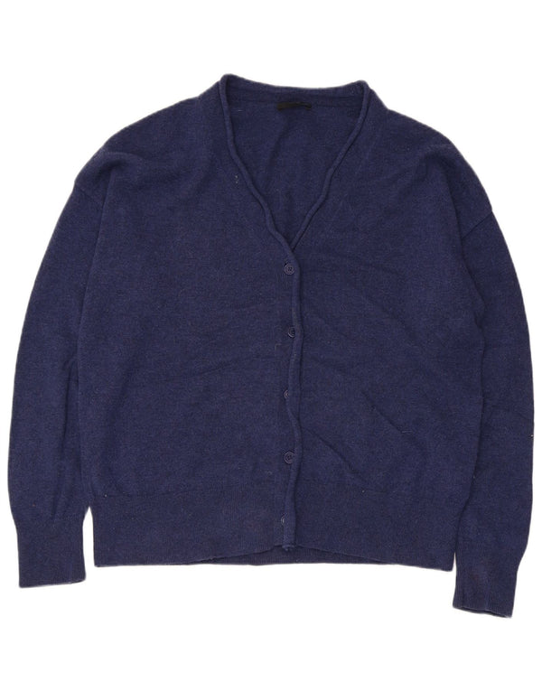 Cos Womens Cardigan Sweater UK 14 Medium Navy Blue Wool