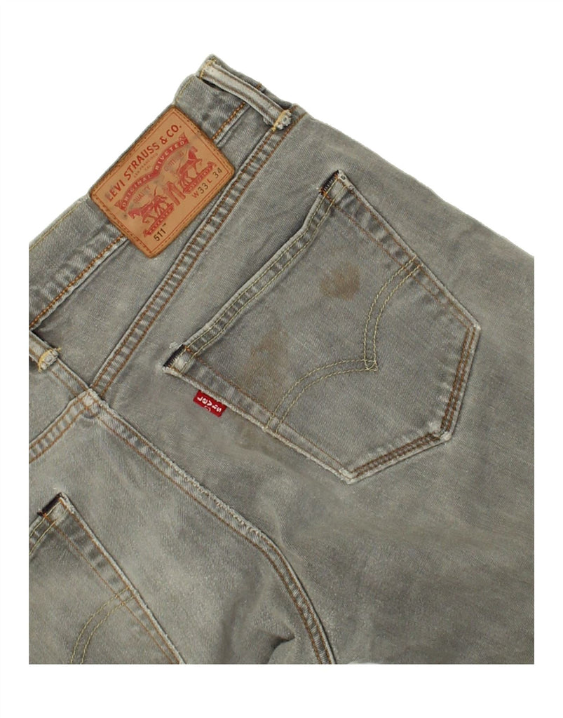 LEVI'S Mens 511 Slim Jeans W33 L34 Grey Cotton | Vintage Levi's | Thrift | Second-Hand Levi's | Used Clothing | Messina Hembry 