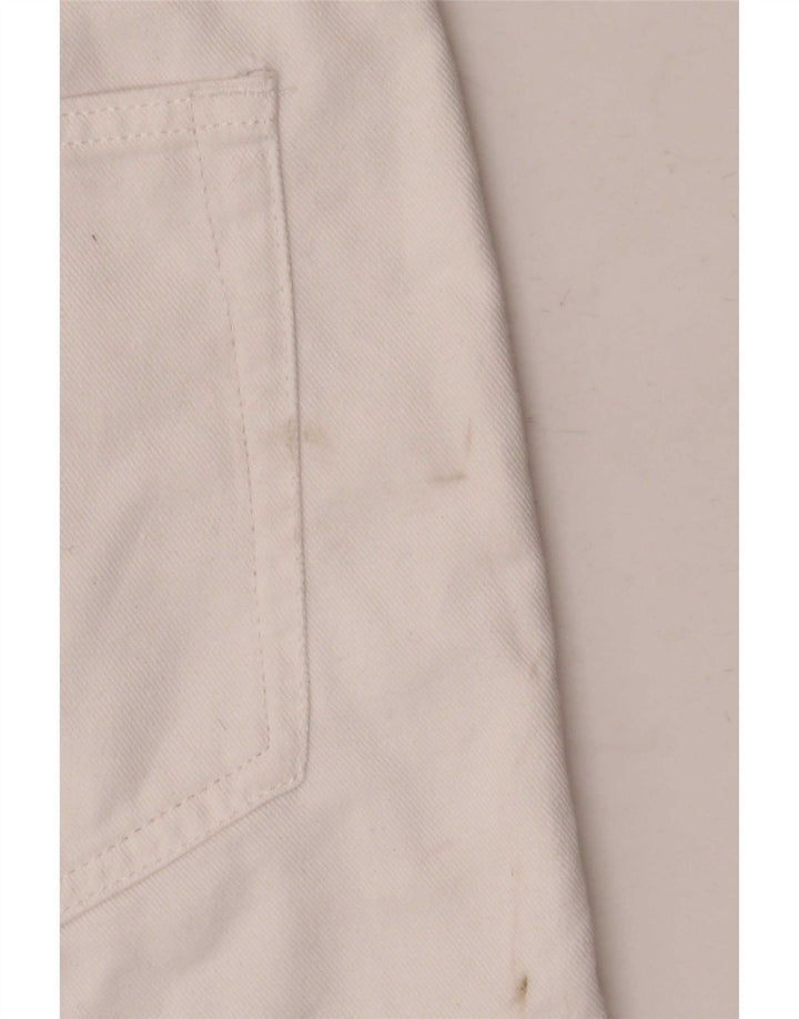 Marks & Spencer Womens Bermuda Denim Shorts UK 16 Large W34 White Cotton