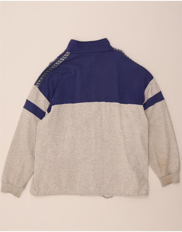 ASICS Mens Graphic Tracksuit Top Jacket XL Grey Colourblock