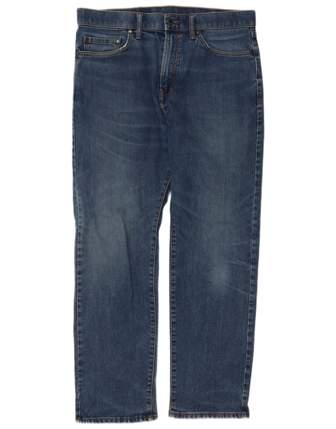 Zara Mens Regular Straight Jeans W34 L29 Blue Cotton