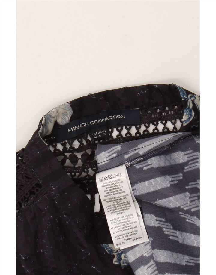French Connection Womens Long Sleeve Blouse Top UK 10 Small Navy Blue