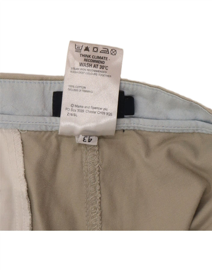 Marks & Spencer Womens Blue Harbour Straight Chino Trousers W42 L33 Grey