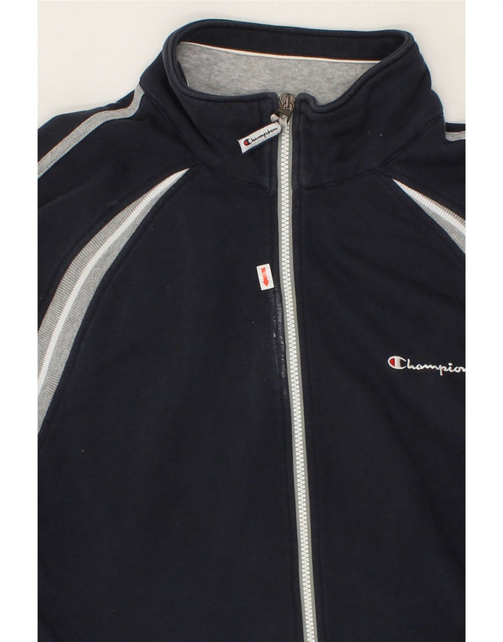 CHAMPION Mens Tracksuit Top Jacket 3XL Navy Blue Cotton