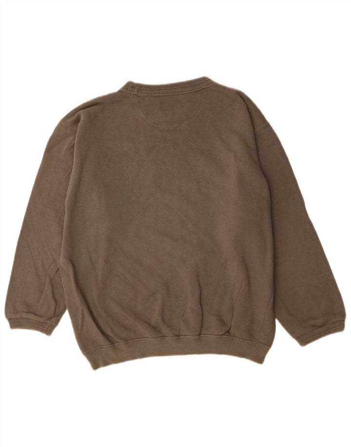 Champion Boys Graphic Sweatshirt Jumper 13-14 Years Beige Cotton