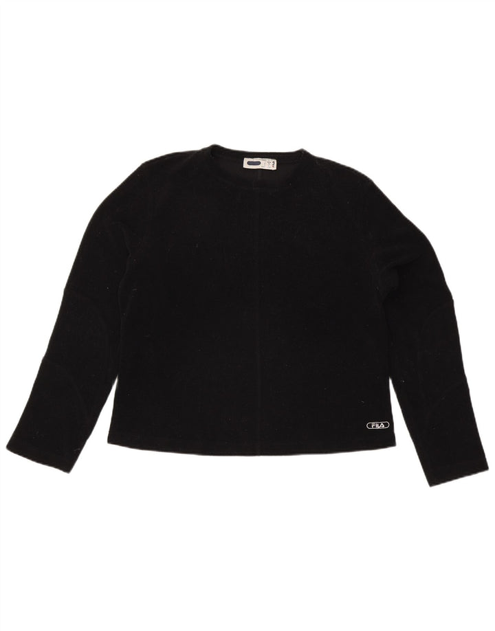 Fila Womens Top Long Sleeve UK 16 Large Black