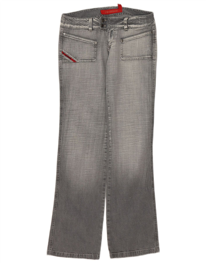 FISHBONE Womens Bootcut Jeans  W28 L34 Grey Cotton