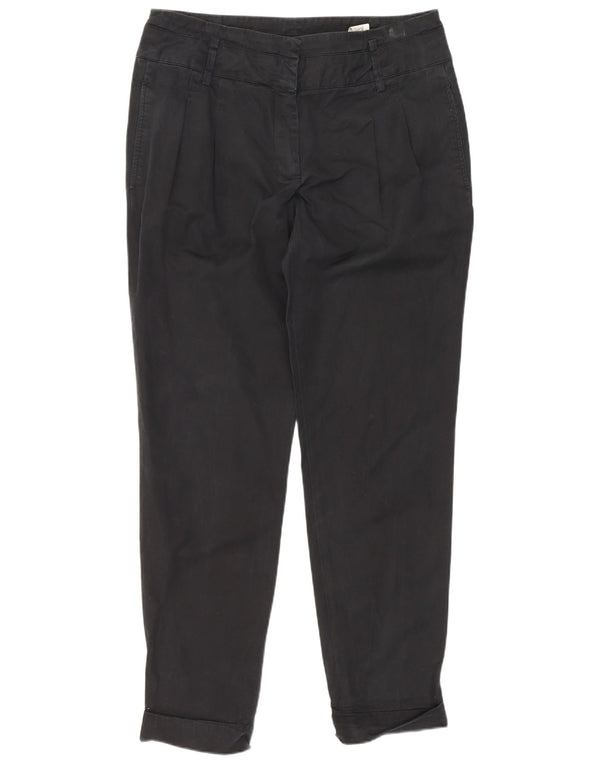 Zara Womens Tapered Chino Trousers Medium W28 L27 Black Cotton
