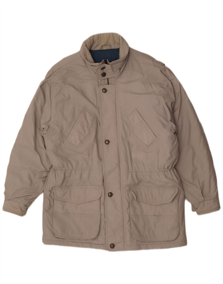 Brugi Mens Padded Coat UK 42 XL Grey Polyester