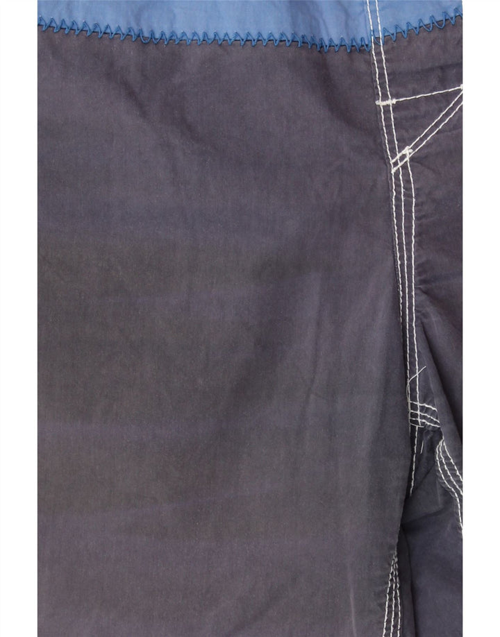 FAT FACE Mens Swimming Shorts Large Grey Colourblock Cotton