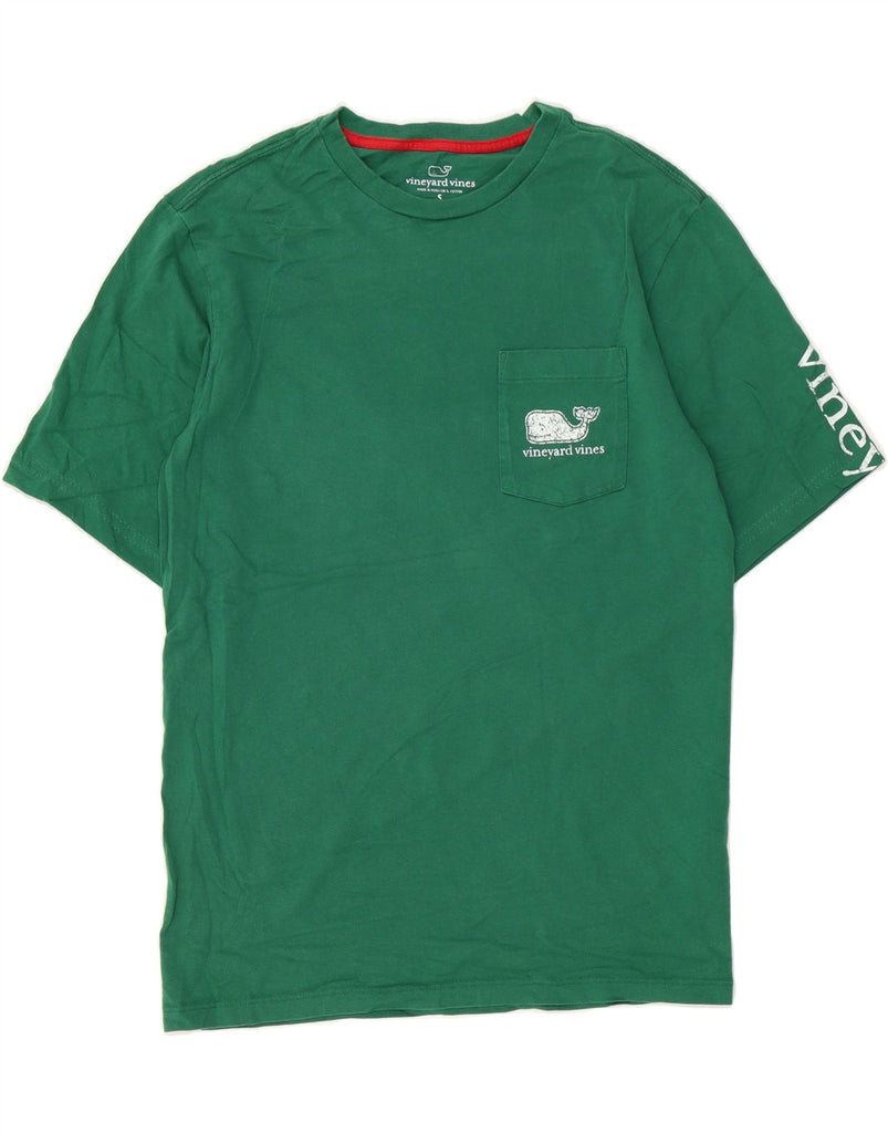 VINEYARD VINES Mens Graphic T-Shirt Top Small Green Cotton Vintage Vineyard Vines and Second-Hand Vineyard Vines from Messina Hembry 