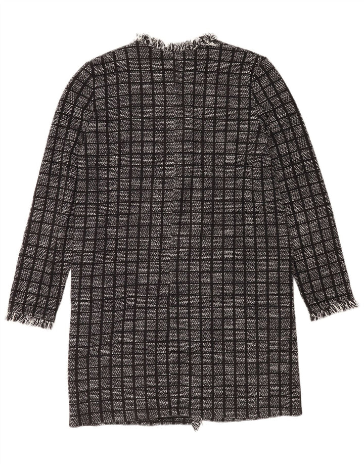Zara Womens Oversized Overcoat UK 10 Small Grey Check