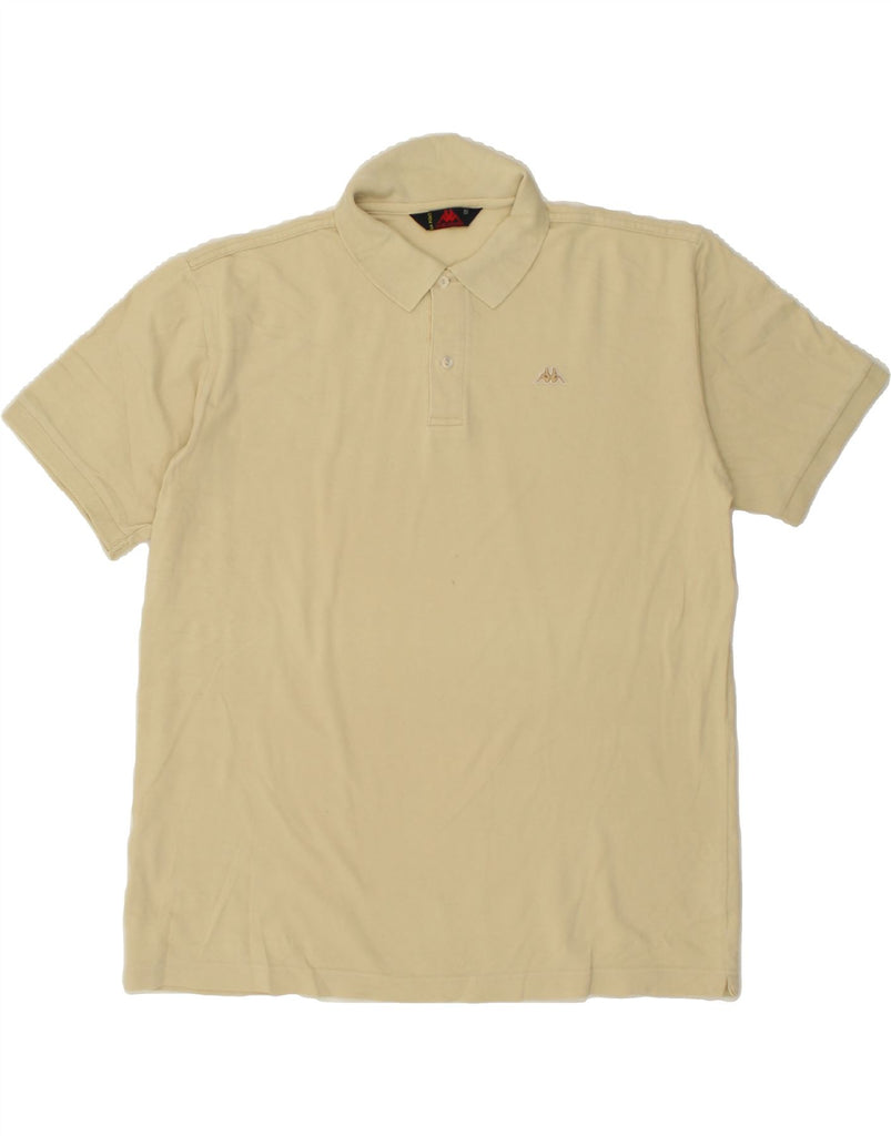 KAPPA Mens Polo Shirt XL Beige Cotton | Vintage Kappa | Thrift | Second-Hand Kappa | Used Clothing | Messina Hembry 