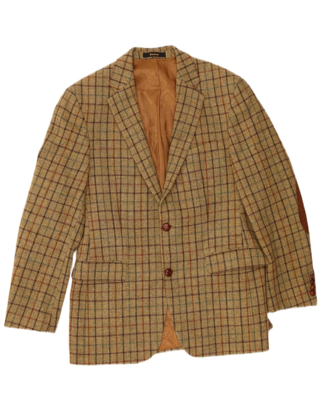 Barbour Mens 2 Button Blazer Jacket EU 48 Medium Green Check New Wool